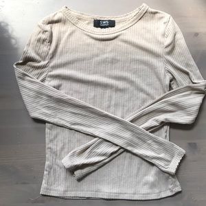 SWS Beige Long Sleeve Blouse Size Small
